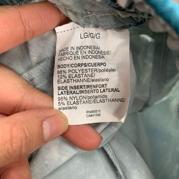 Under Armour Fusion Printed Shorts Womens L Large Blue Drawcord Lightweight - Picture 11 of 14